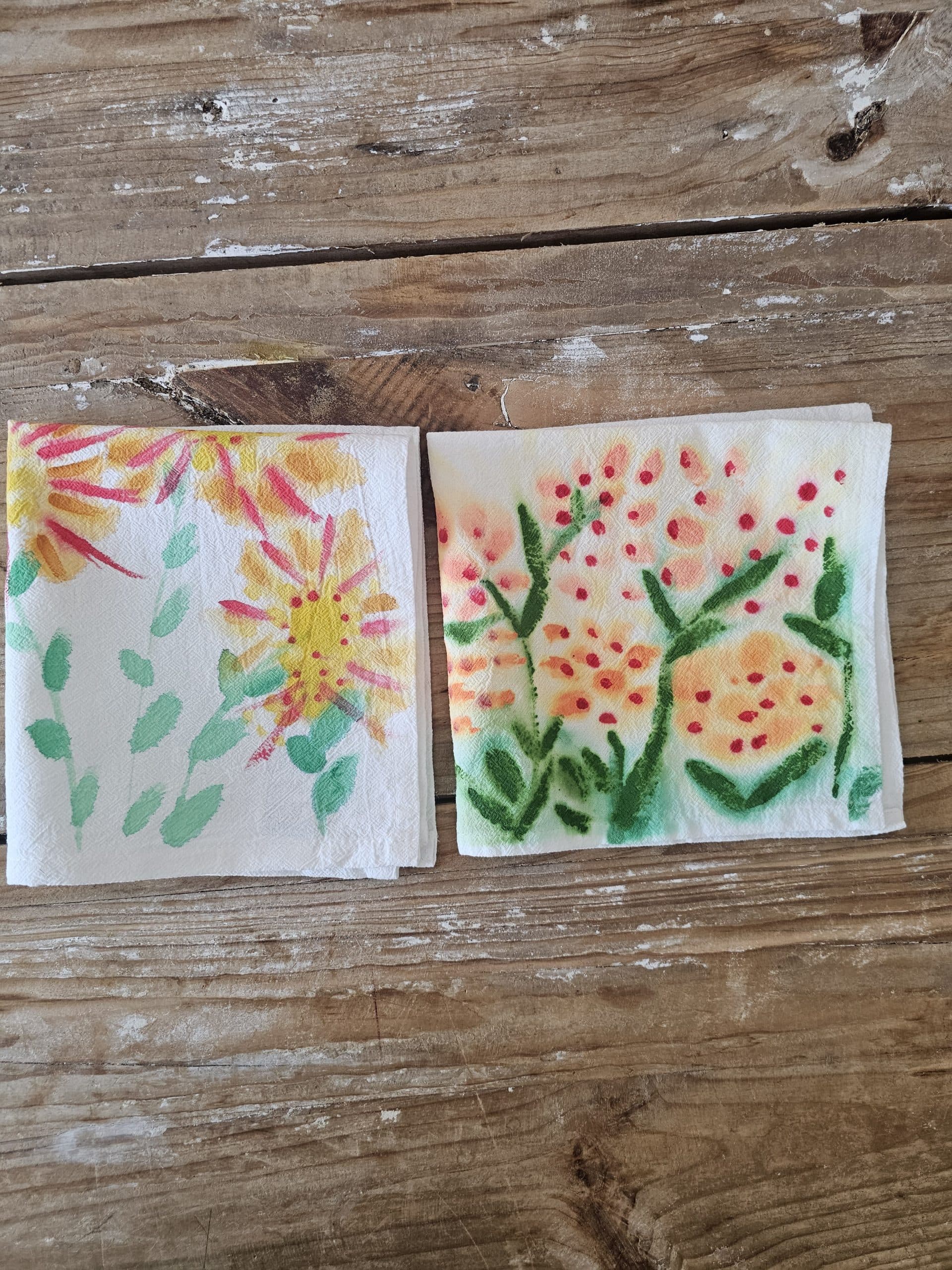 Set de 2 Servilletas de Algodón 100% Pintadas a Mano – Diseño Amerige (40x40 cm) · 05
