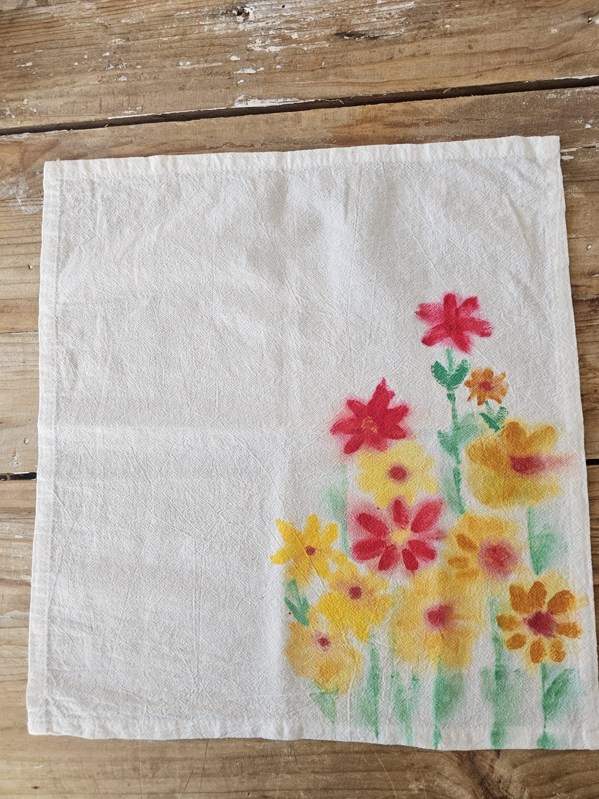 Set de 2 Servilletas de Algodón 100% Pintadas a Mano – Otoño de luz (40x40 cm) · 03